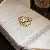Zircon Bamboo Metal Open Ring Chinese National Versatile Index Finger - 9# Diamond Zircon Double Layer Butterfly Ring
