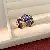 Medieval Vintage Zircon Oval Open Ring Niche High-end Exquisite Personalized - Ring - Gun Black - Purple - Oval
