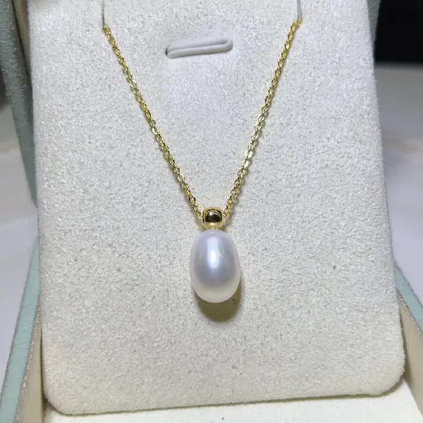 3084 white rice bead chain-pullable clavicle chain,tkmbeautysupply.com