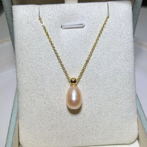3084 pink rice bead chain-pullable clavicle chain,tkmbeautysupply.com