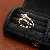 Zircon Small Snake Curved Open Ring, Light Luxury, Cold, Versatile - Ring-silver pink