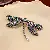 European And American Palace Medieval Vintage Retro Temperament Matte Metal - 5# brooch-drip oil contrasting color zircon dragonfly