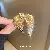 European And American Palace Medieval Vintage Retro Temperament Matte Metal - 49# brooch-diamond asymmetrical wing brooch