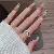 Medieval Vintage Retro Ring Light Luxury Index Finger Open Versatile - 3# Zircon Double Layer Open Ring-Silver