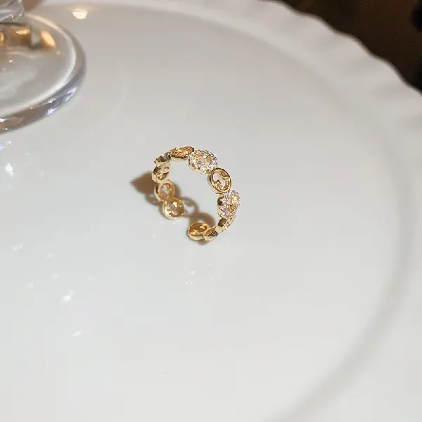 8# ring-real gold electroplated open ring-gold,tkmbeautysupply.com