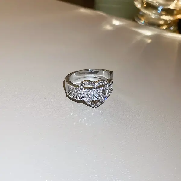 10#Love Open Ring-Silver,tkmbeautysupply.com