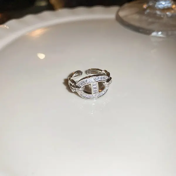 16#D-shaped pig nose open ring-silver,tkmbeautysupply.com