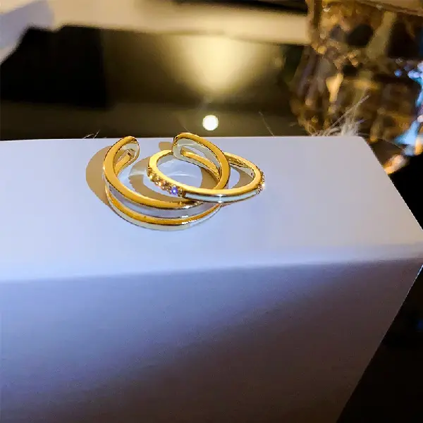21# double layer open ring-gold,tkmbeautysupply.com