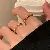 Medieval Vintage Retro Ring Light Luxury Index Finger Open Versatile - 37# Hexagram Open Ring-Color