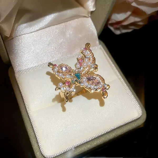 48# butterfly ring-gold,tkmbeautysupply.com