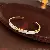 Real Gold Electroplated Zircon Letter Open Bracelet, Exquisite And Versatile - Bracelet - gold (real gold plating)