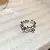 Gold-Plated Pearl Open Ring with Diamond Accents - 37. Real gold electroplated ring-zirconia knotted