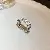 Gold-Plated Pearl Open Ring with Diamond Accents - 43. Ring - white gold oval splicing