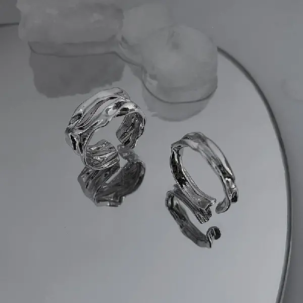 61. Ring-irregular geometry (set of 2),tkmbeautysupply.com