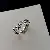 Gold-Plated Pearl Open Ring with Diamond Accents - 66. Real gold electroplating ring-Zircon butterfly