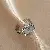 Gold-Plated Pearl Open Ring with Diamond Accents - 67. Real gold electroplated ring-square clock