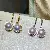 Wholesale Zhuji Pearl Earrings 8-9mm S925 Silver - 4005 earhook purple (9MM)-silver