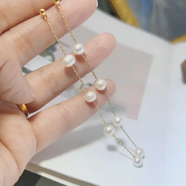 Doudou earrings with tassels, long style (8.8-9cm),tkmbeautysupply.com