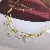Wholesale Freshwater Pearl Lace Tassel Choker Necklace - 3 bead chain white-gold