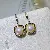 Wholesale Large Pearl Earrings 925 Silver Gold Plated - 1335 golden white beads (9.5-10mm)