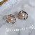 Wholesale Gold Plated Pearl Zircon Earrings for Women - 1421B Pink