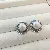 Wholesale Retro Luxury Freshwater Pearl Jewelry Collection - Silver Stud Earrings White Pearl