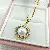 Wholesale Retro Luxury Freshwater Pearl Jewelry Collection - Golden necklace with white pearls
