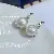 Wholesale Large Pearl Earrings 925 Silver Gold Plated - 1409 silver white beads (9.5-10mm)