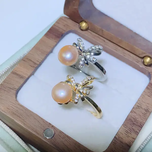 Ring-golden pink pearl,tkmbeautysupply.com