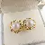 Wholesale Large Pearl Earrings 925 Silver Gold Plated - 4039 golden white beads (10mm)