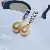 Natural Freshwater Pearl Earrings for Women - Retro Style - 4040 golden pink beads