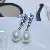 Natural Freshwater Pearl Earrings for Women - Retro Style - 4040 silver white beads
