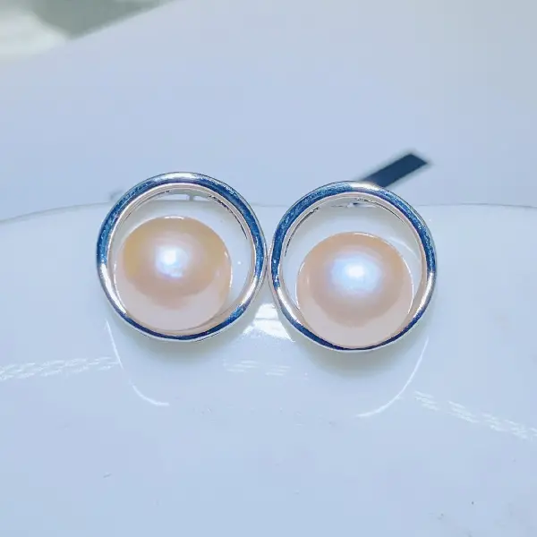 4027 silver pink beads (9-9.5mm),tkmbeautysupply.com