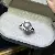 Wholesale Freshwater Pearl Earrings 925 Silver Supply - Ring gray pearl silver wire (8-9)