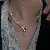 Natural Freshwater Pearl Shell Butterfly Necklace 14k Gold - Love buckle necklace 45CM (6-7MM)