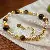 Tiger Eye Stone Wholesale Jewelry - Quality Freshwater Pearls - Tiger eye stone pearl bracelet (15.5+5cm)