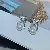 Wholesale Gold Plated Pearl Zircon Earrings for Women - 1427B white