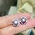 Wholesale Zhuji Pearl Earrings 8-9mm S925 Silver supply - 4005 earrings purple (9MM)-gold