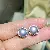 Wholesale Zhuji Pearl Earrings 8-9mm S925 Silver supply - 4005 earrings gray (9MM)-silver