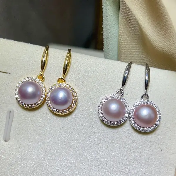 4005 earhook purple (9MM)-silver,tkmbeautysupply.com