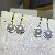 Wholesale Zhuji Pearl Earrings 8-9mm S925 Silver supply - 4005 earhook gray (9MM)-silver