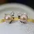 Wholesale Gold Plated Pearl Zircon Earrings for Women - 1435B Pink