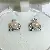 Wholesale Gold Plated Pearl Zircon Earrings for Women - 4038B Pink
