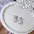 Wholesale Gold Plated Pearl Zircon Earrings for Women - 1467B white