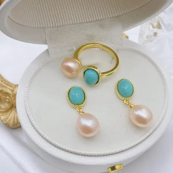 Pink Pearl Ring-Gold,tkmbeautysupply.com