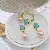 Wholesale Turquoise Earrings Set Hepburn Style Fashion - Pink Pearl Ring-Silver