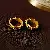 Vintage Earrings Wholesale Supply - Light Luxury Jewelry - Medieval oval pattern drip oil C-shaped earrings