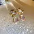 Vintage Earrings Wholesale Supply - Light Luxury Jewelry - 15# Gold Silver Needle Medium Cuban Roque Pearl Resin Oval Flower Earrings