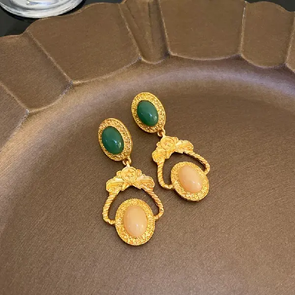 51# Silver Needle Medieval Oval Earrings,tkmbeautysupply.com