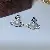 Wholesale Gold Plated Pearl Zircon Earrings for Women - 4070B white